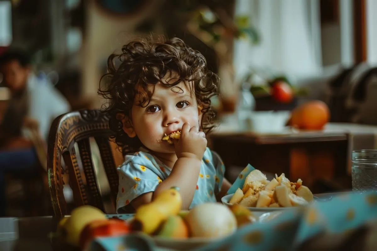 صورة لطفلة تأكل