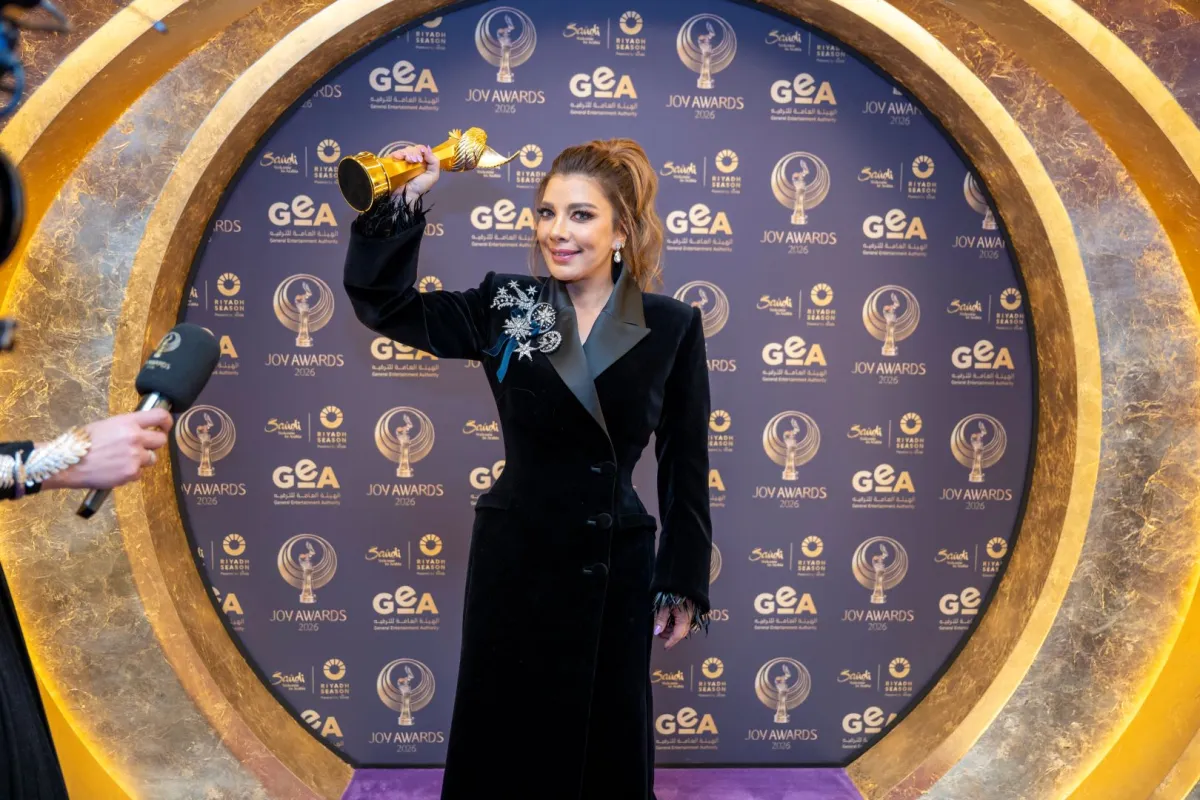 أصالة من حفل جوائز صناع الترفية 2026 Joy Awards- الصورة من المركز الإعلامي لـ  مجموعة MBC