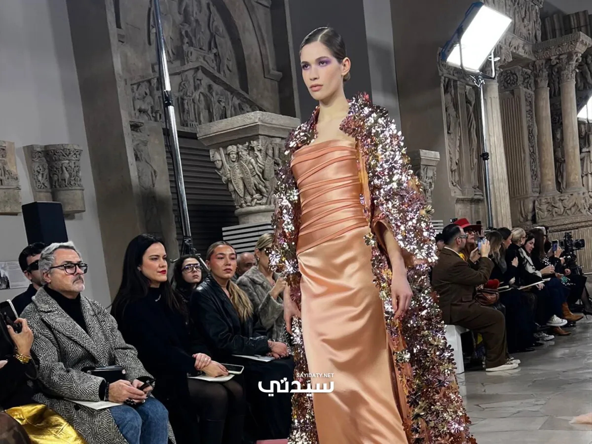 فستان من تصميم جورج شقرا- تصوير خاص سيدتي 