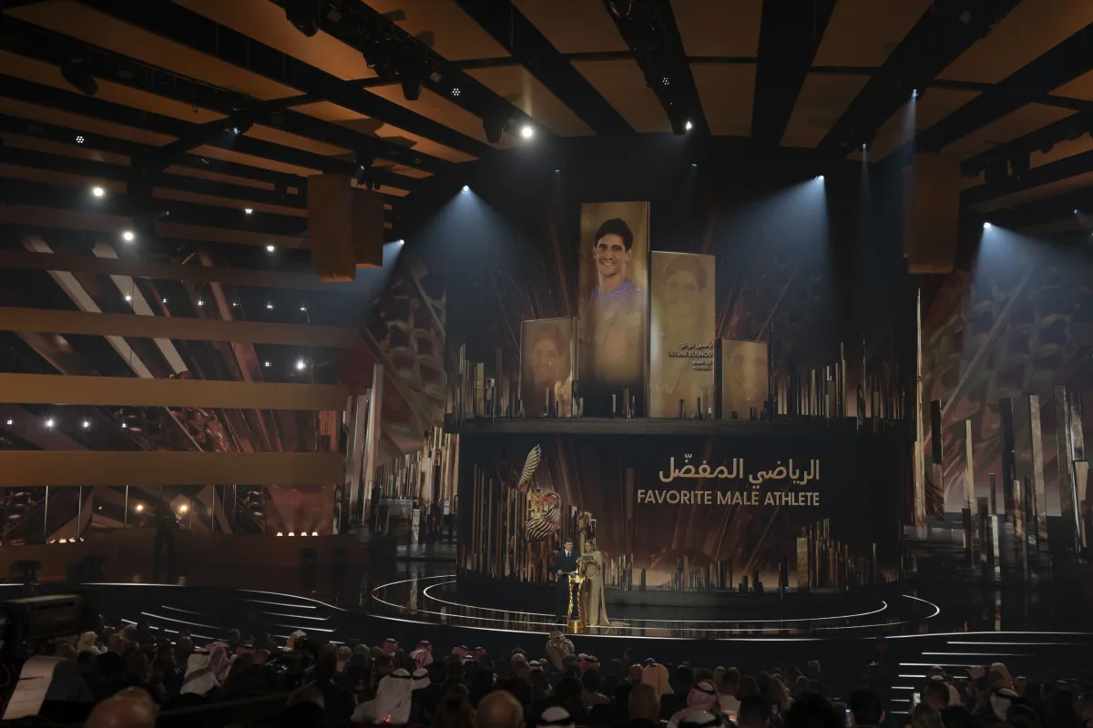 خلال الإعلان عن جائزة الرياضي المفضل في حفل Joy Awards 2026 - الصورة من المكتب الإعلامي لهيئة الترفيه