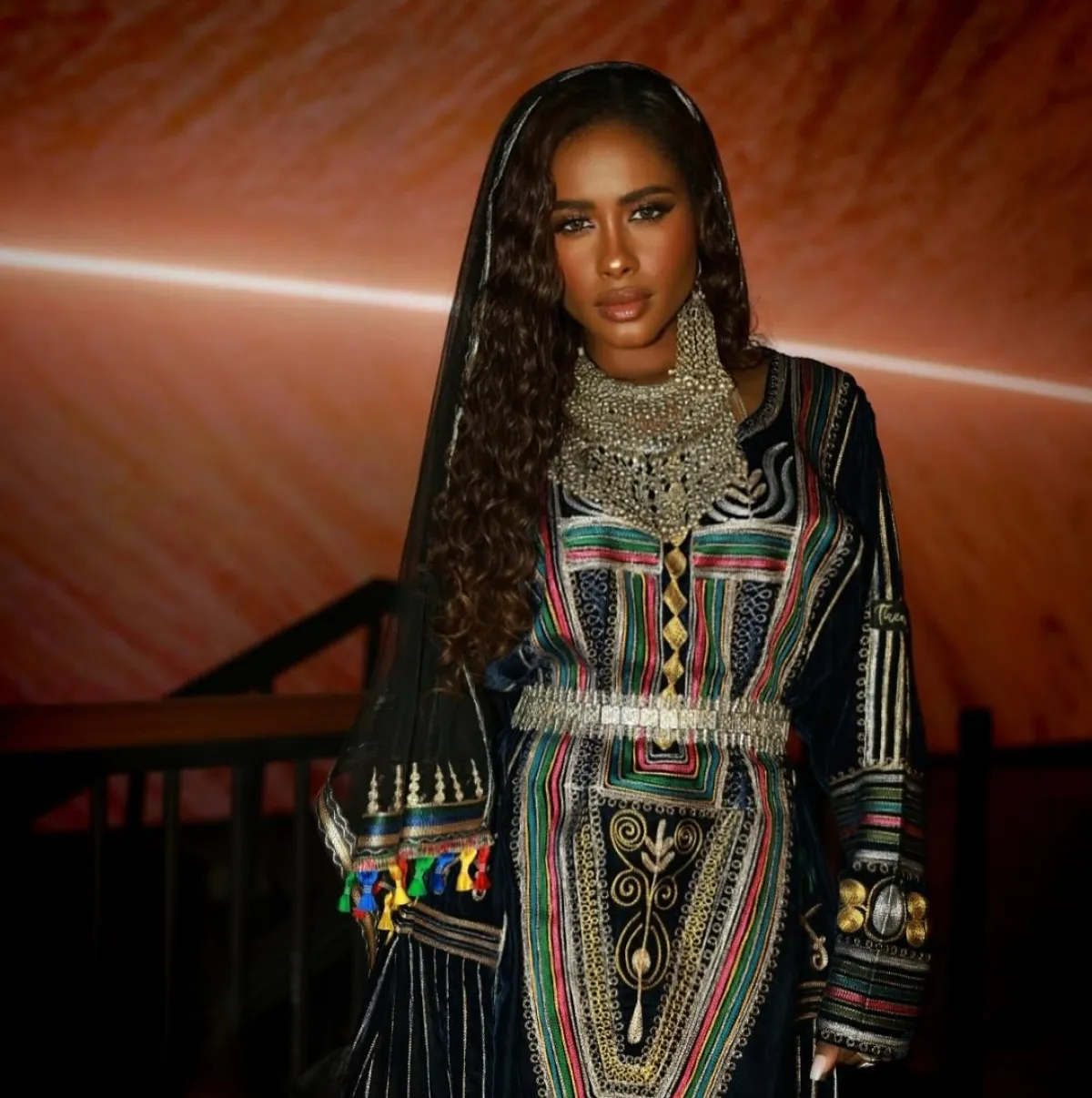 داليا مبارك بالزي التراثي - الصورة من صفحتها على انستغرام 