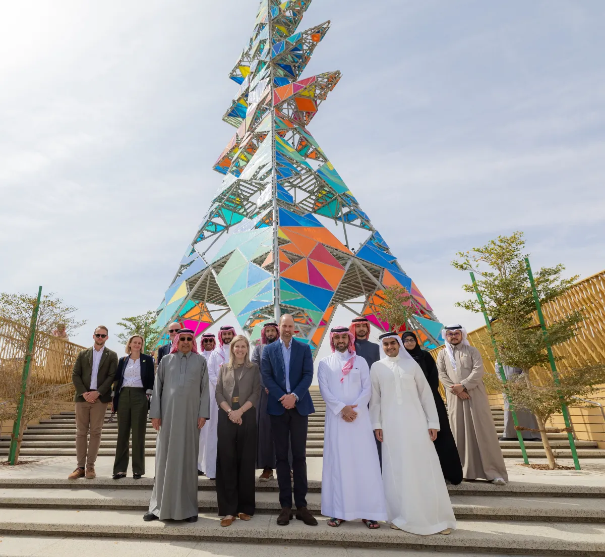 خلال استقبال وزير الرياضة السعودي للأمير ويليام في جولة على مشروع المسار الرياضي