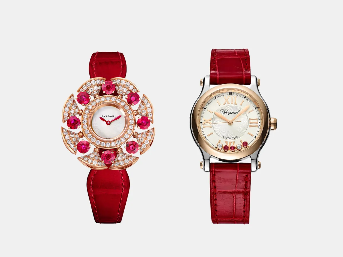 موضة الساعات الحمراء في يوم الحب.. أناقةٌ تنبض بالعاطفة