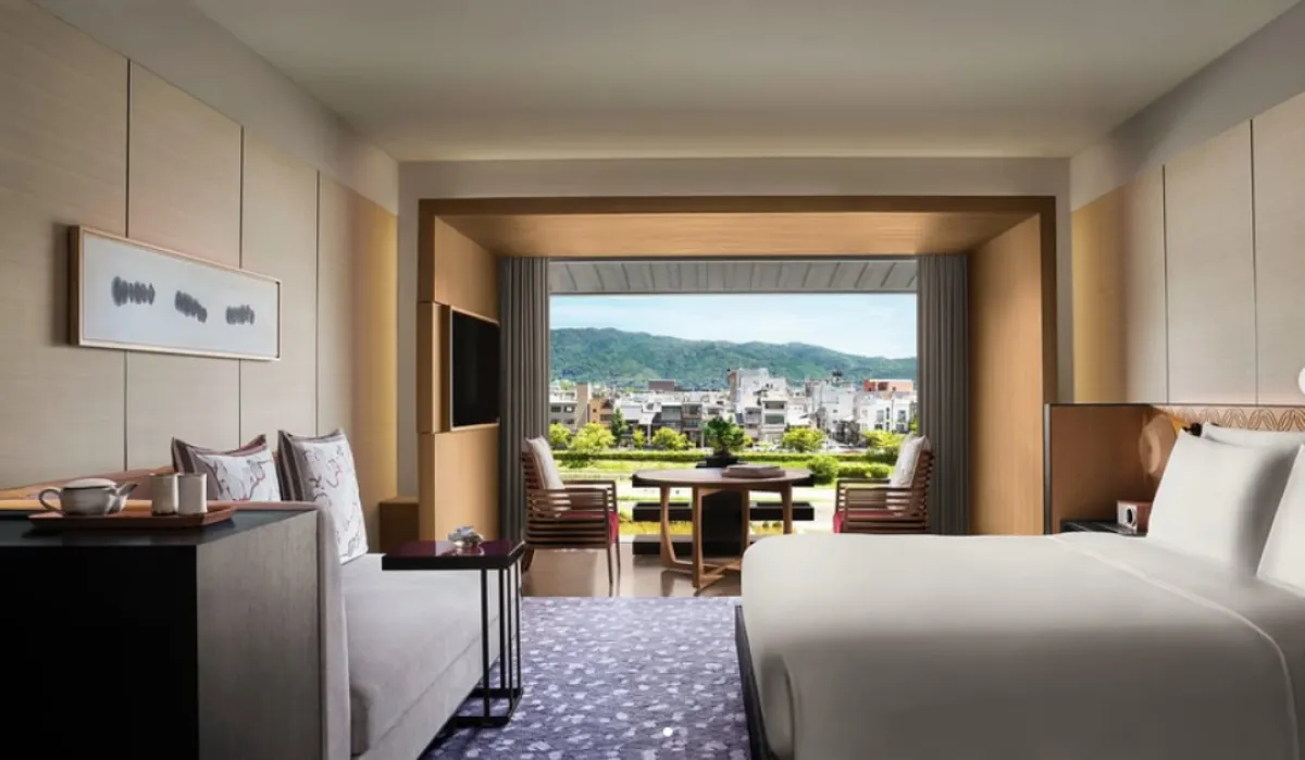 غرفة فخمة في ريتز كارلتون كيوتو