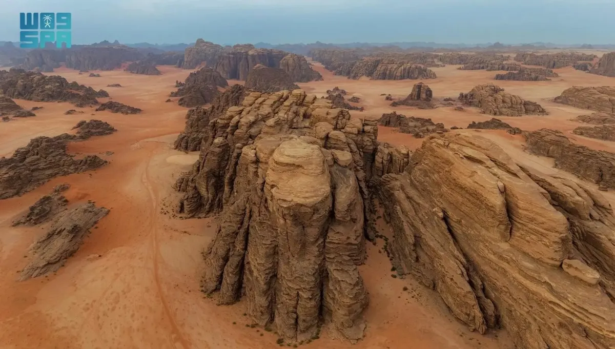 مطل حسمى في تبوك. الصورة من وكالة الأنباء السعودية "واس" 