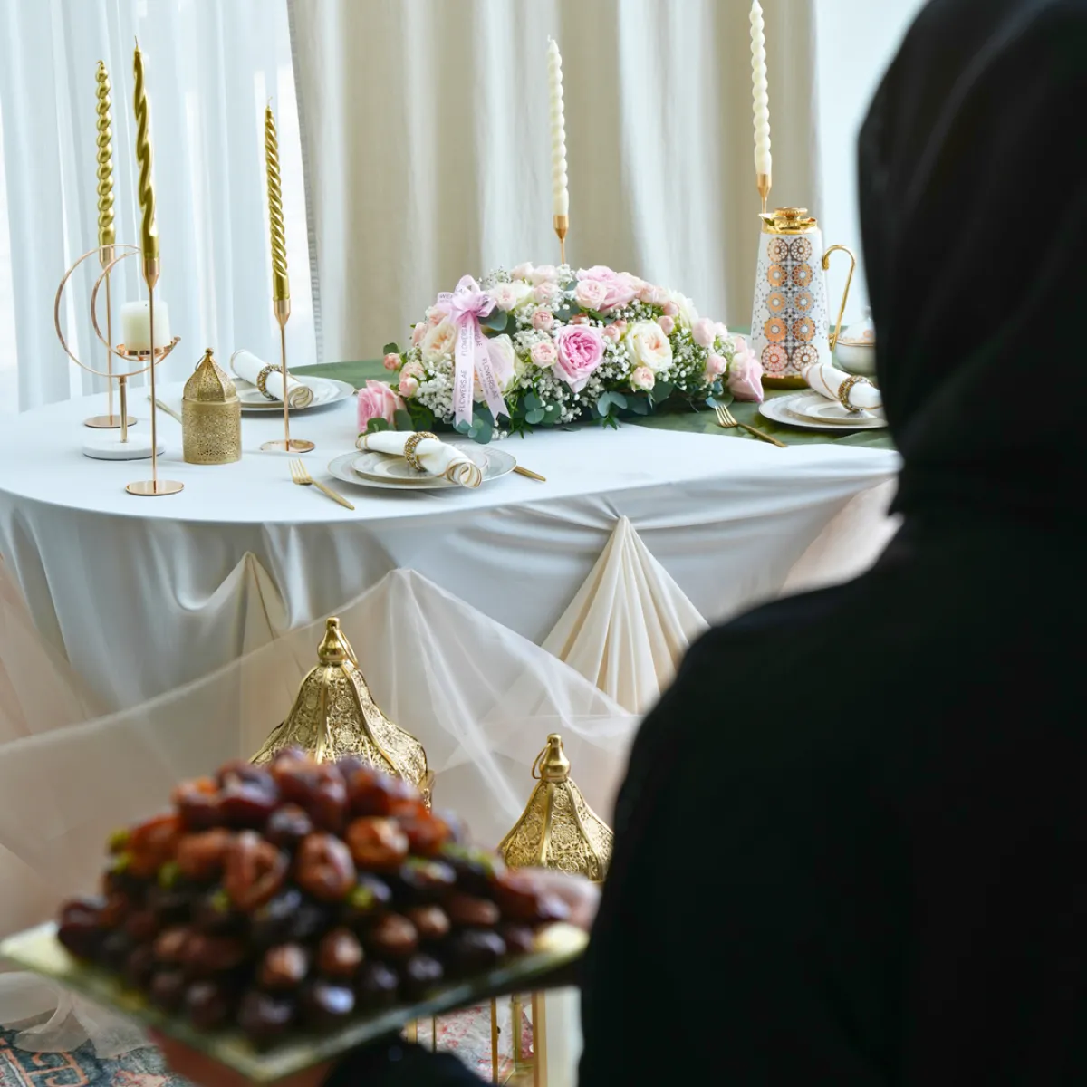 تزيين المنزل بالزهور في رمضان