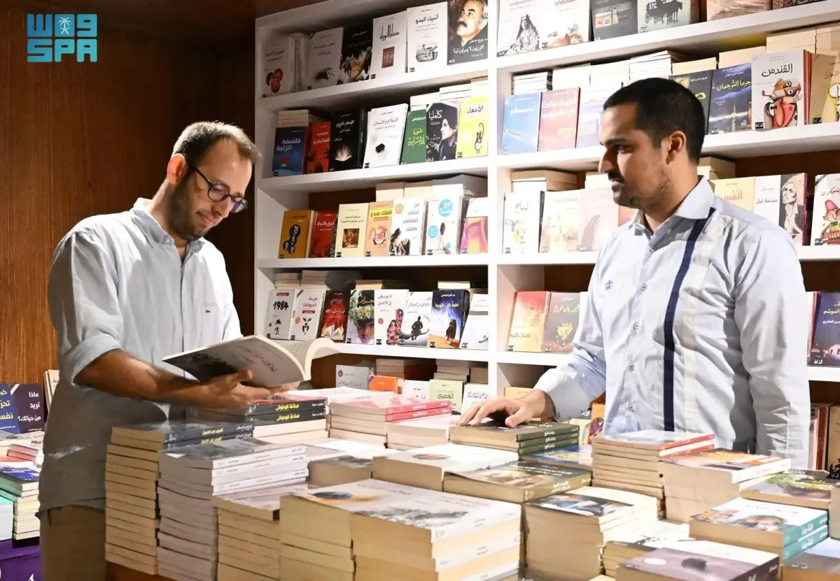رواق الكتب في جدة التاريخية. الصورة من وكالة الأنباء السعودية "واس"