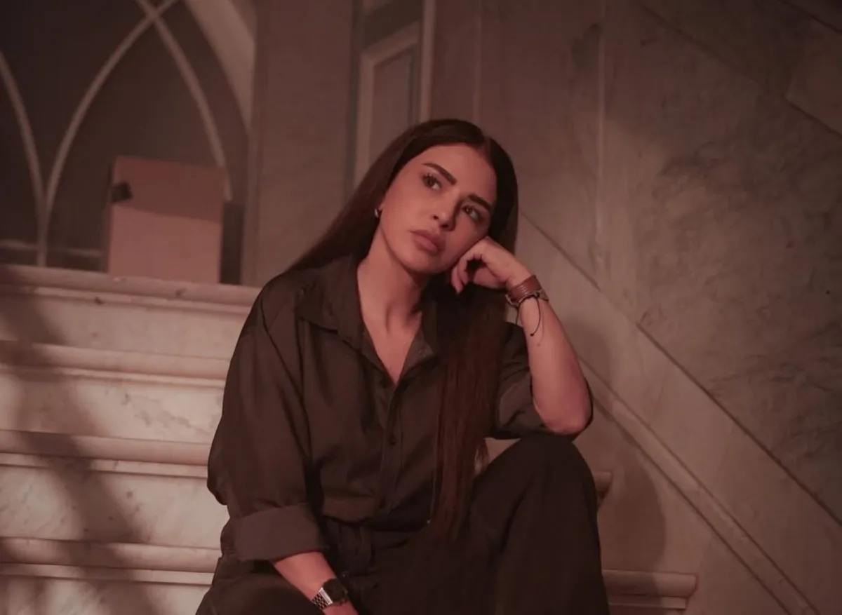 ماغي بوغصن من كواليس مسلسل بالحرام - الصورة من صفحتها على انستغرام