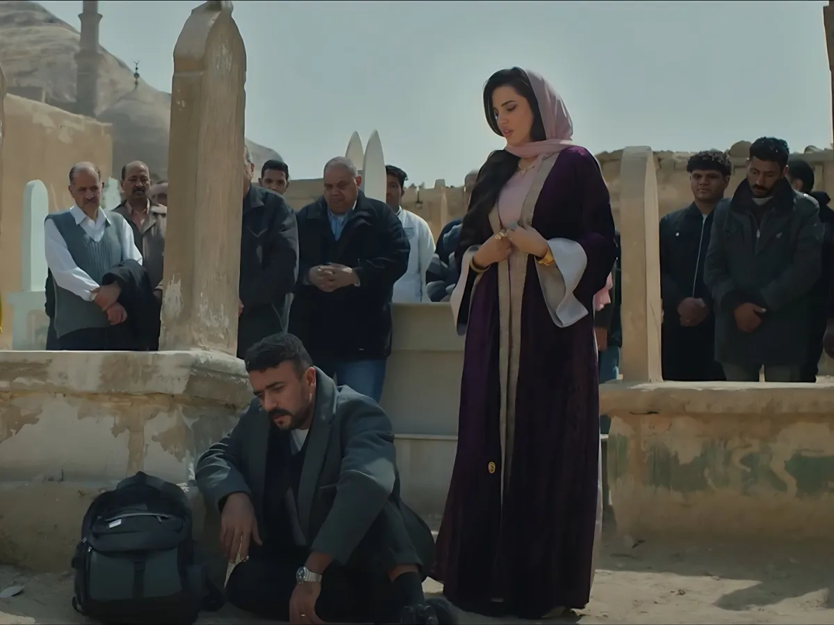 درة وأحمد العوضي فى مشهد من علي كلاي