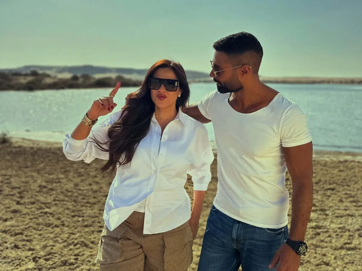 ياسمين عبد العزيز وكريم فهمي من مسلسل وننسى اللي كان