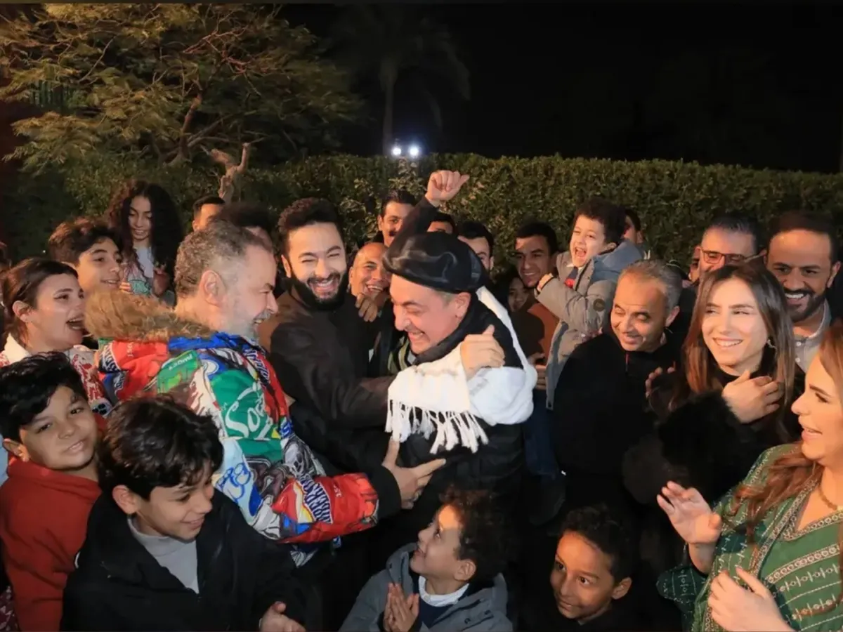 أبطال مسلسل المداح فى آخر يوم تصوير