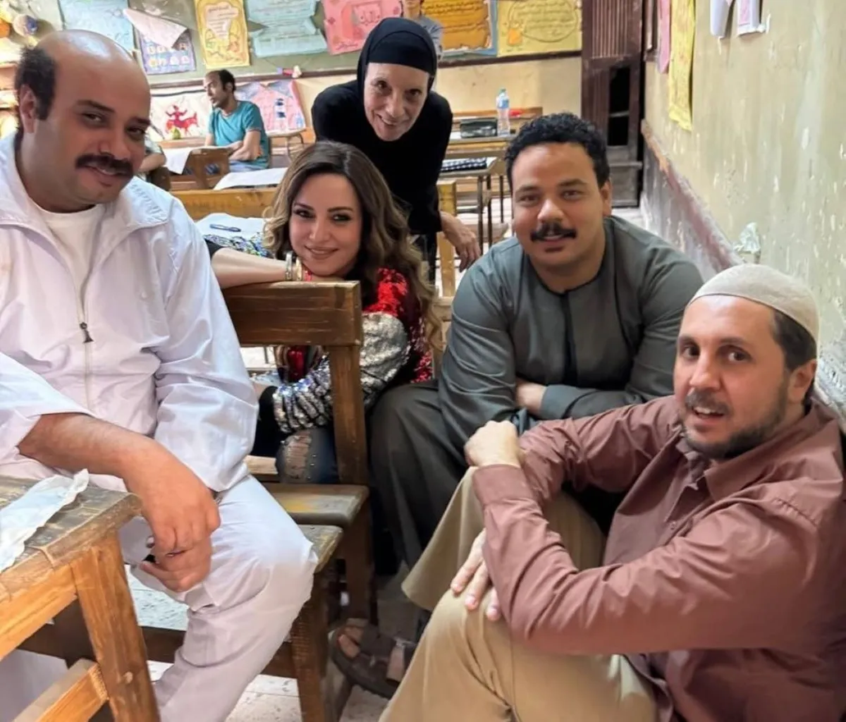 أبطال فيلم برشامة - الصورة من صفحة هشام ماجد على إنستغرام