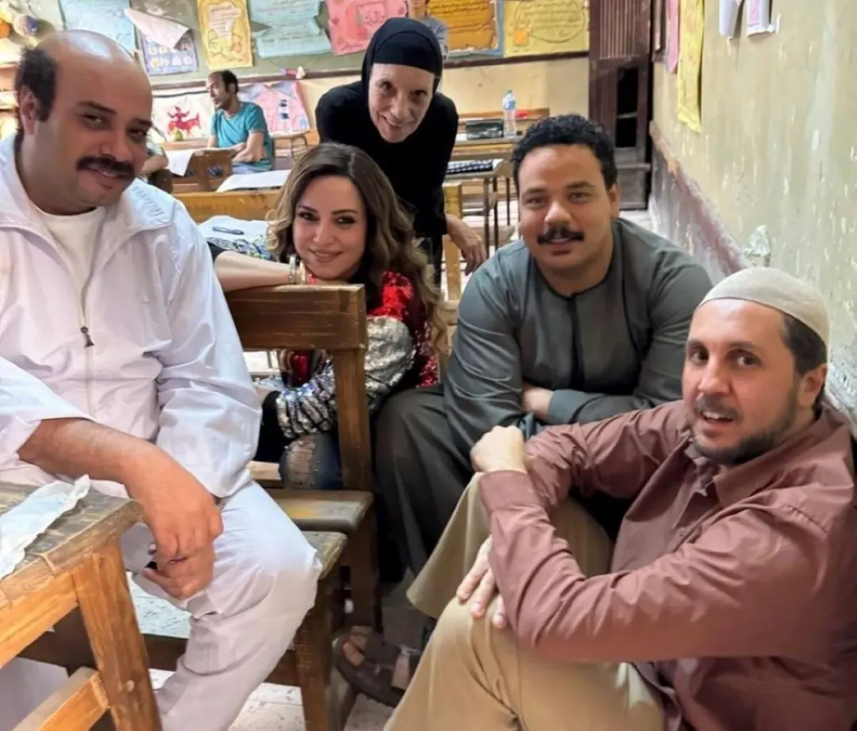 أبطال فيلم برشامة -الصورة من صفحة هشام ماجد على إنستغرام