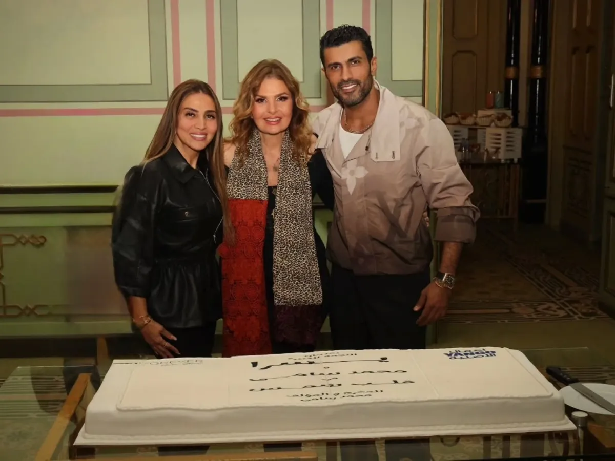 محمد سامي ويسرا والمنتجة مها سليم