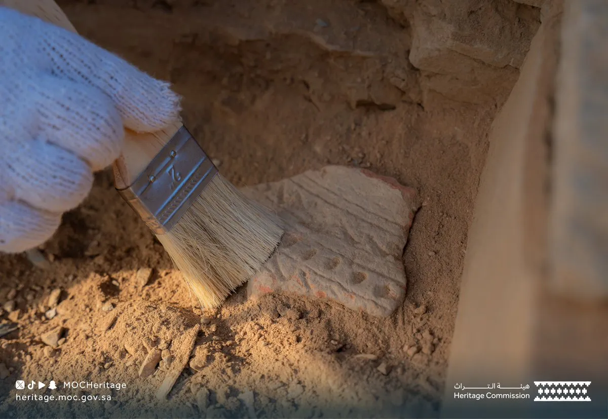 أعمال التنقيب في موقع العصداء