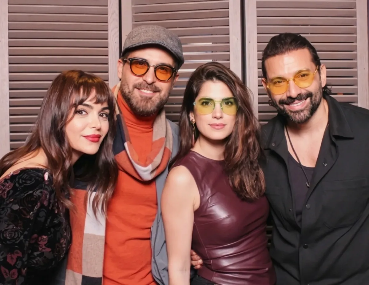 نجوم مسلسل ليل من كواليس التصوير - الصورة من حساب محمود نصر على انستغرام