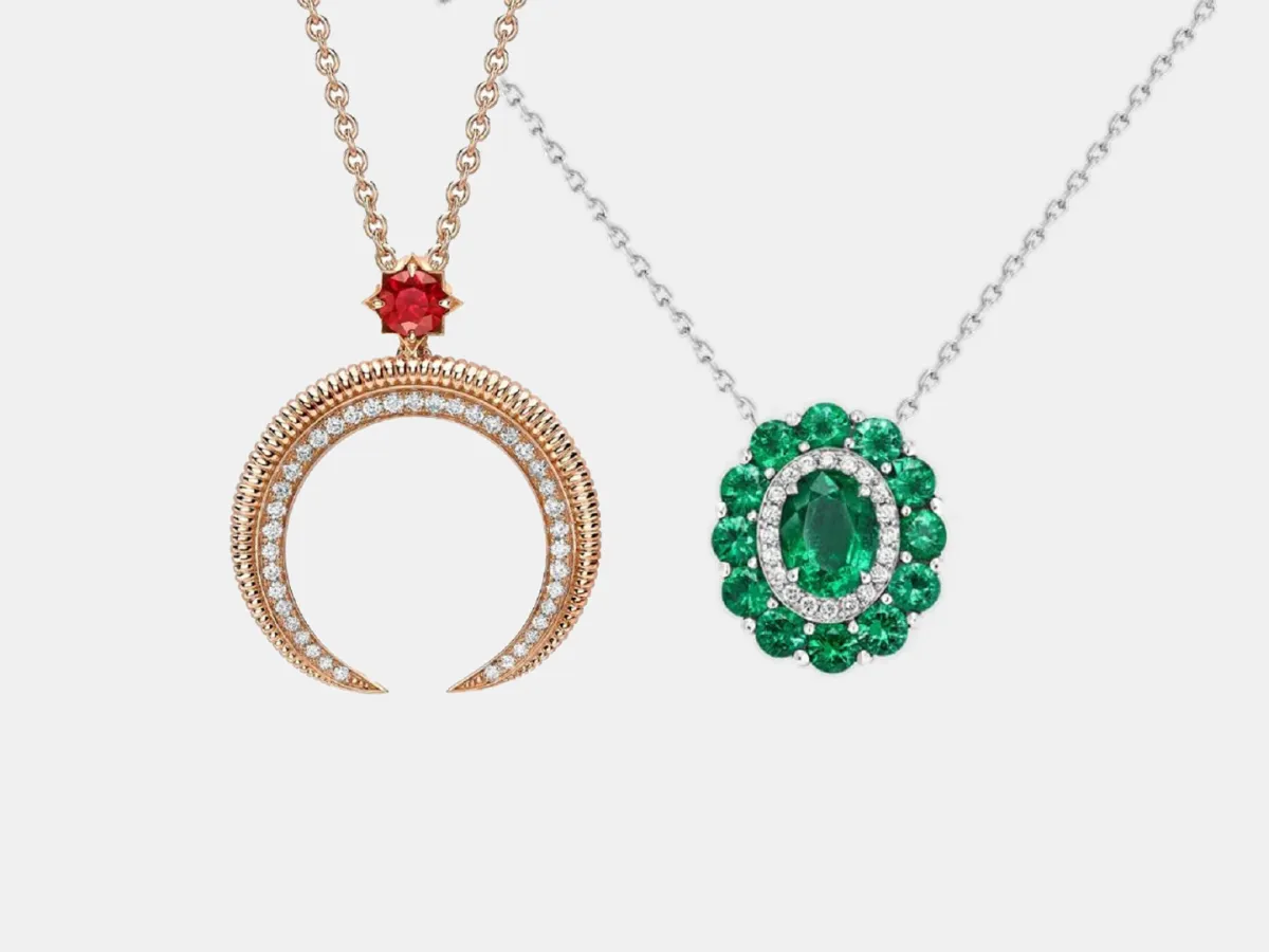 دليل شامل لتنسيق سلاسل عقود الألماس مع العبايات في رمضان