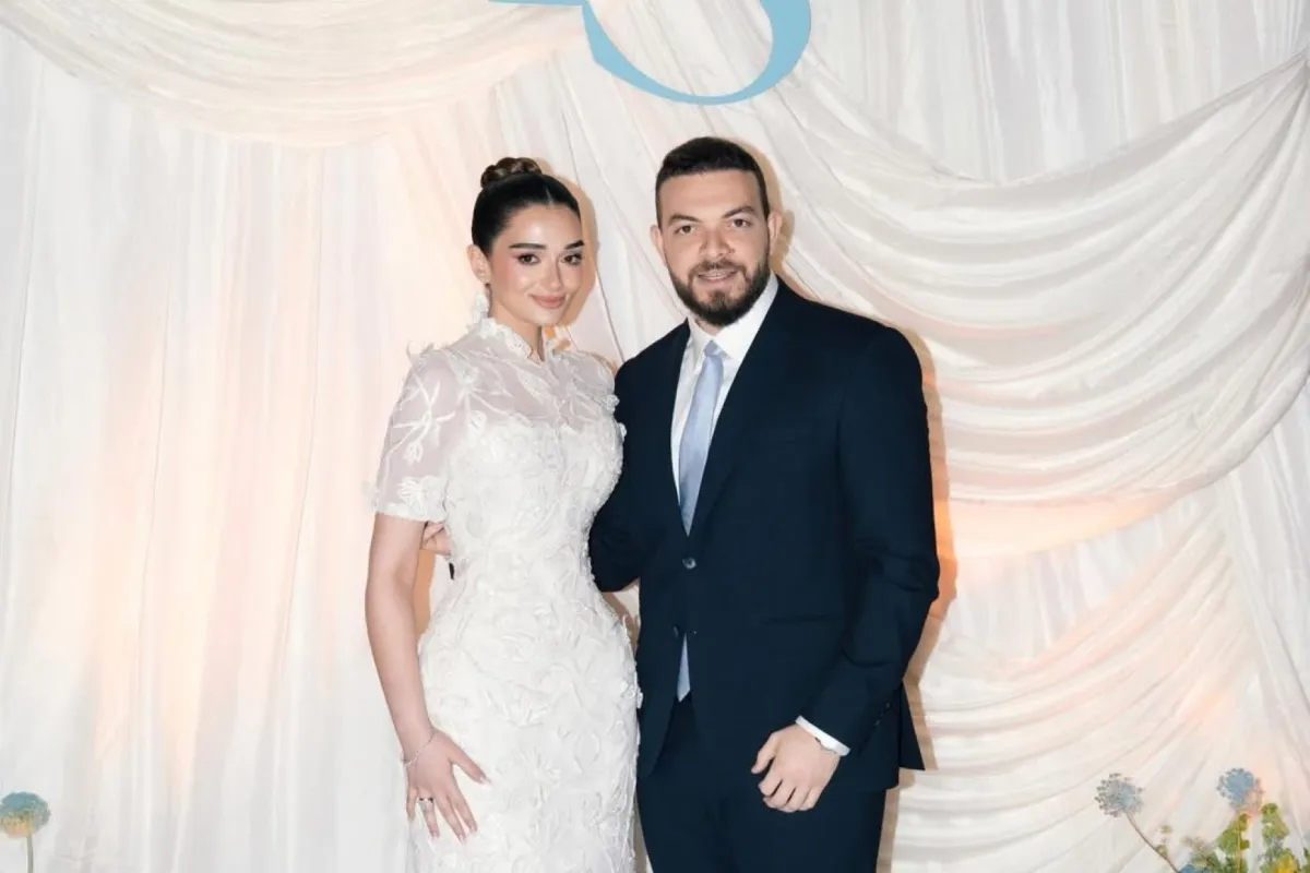 ملك أحمد زاهر وشريف عمرو الليثي من حفل الخطوبة - الصورة من حساب ملك أحمد زاهر على انستغرام