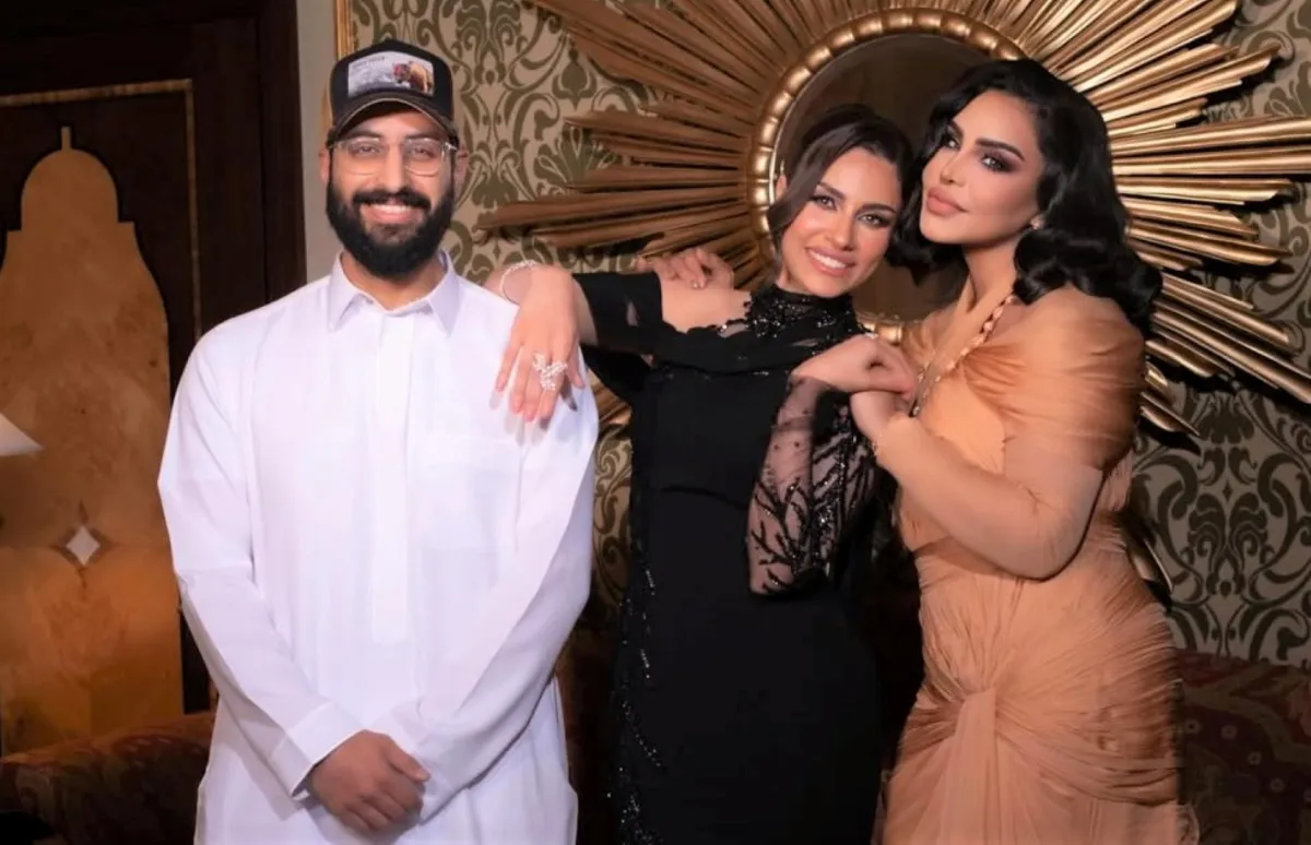 أحلام وإلهام وخالد صقر- الصورة من حساب أحلام على الانستغرام