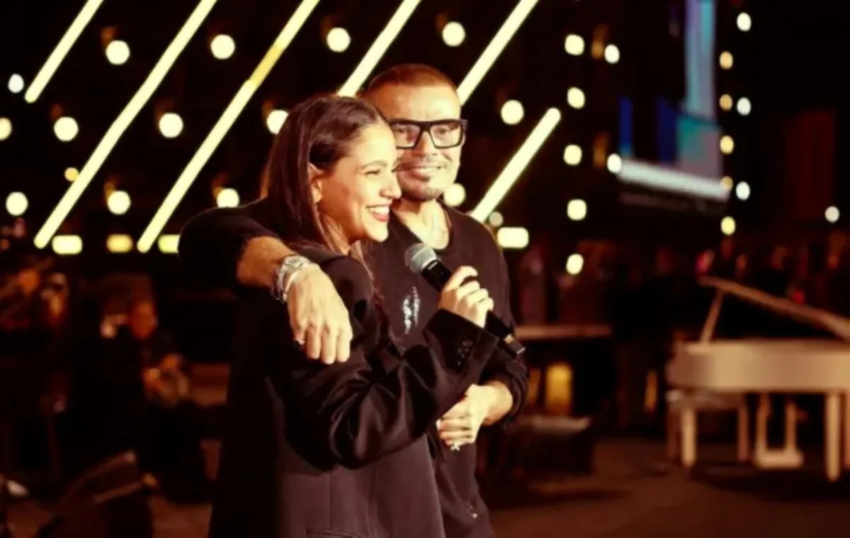 عمرو دياب مع ابنته جانا -الصورة من صفحته على فيسبوك