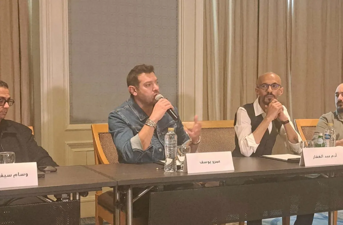 المؤتمر الصحفي لمسلسل الفرنساوي. الصورة خاصة بسيدتي من تصوير سيد أحمد