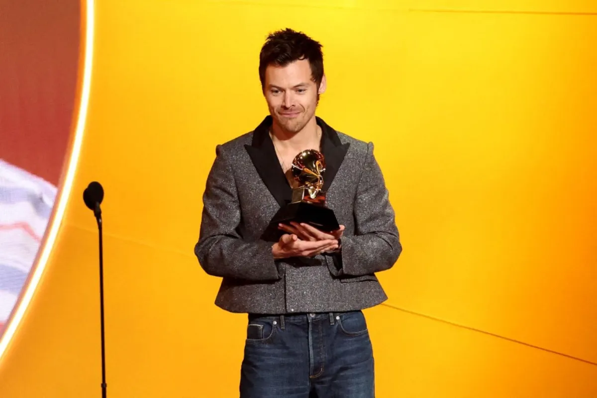 هاري ستايلز Harry Styles في حفل توزيع جوائز غرامي 2026. مصدر الصورة: Frazer Harrison/Getty Images/AFP
