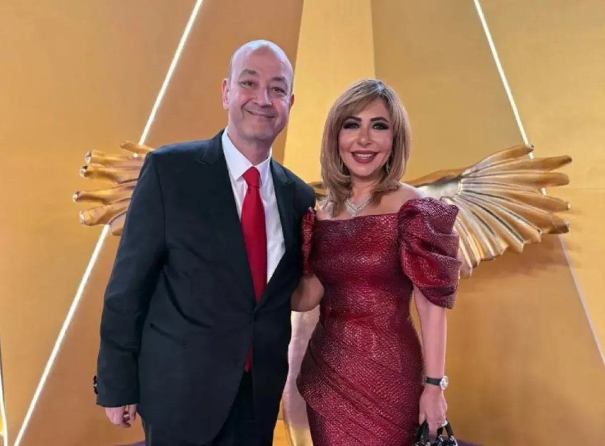 لميس الحديدي وعمرو أديب -الصورة من صفحة لميس الحديدي على فيس بوك