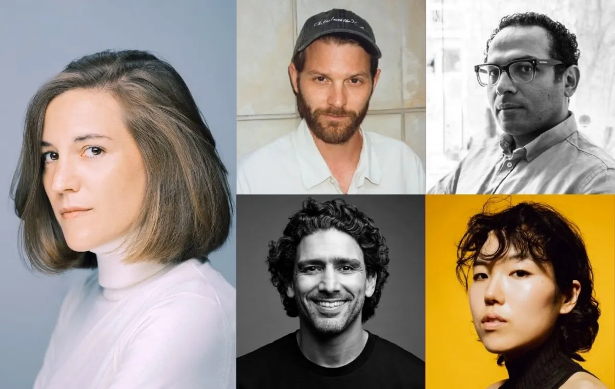 من اليسار إلى اليمين: كارلا سيمون (Carla Simón) © David Ruano / سليم كشيوش (Salim Kechiouche) © Matthieu Dortomb / بارك جي-مين (Park Ji-Min) © Marie Rouge - Unifrance / ماغنوس فون هورن (Magnus Von Horn) © Kacper Żywicki / علي أصغري (Ali Asgari) © Amir Naseri - الصورة من المركز الإعلامي لمهرجان كان