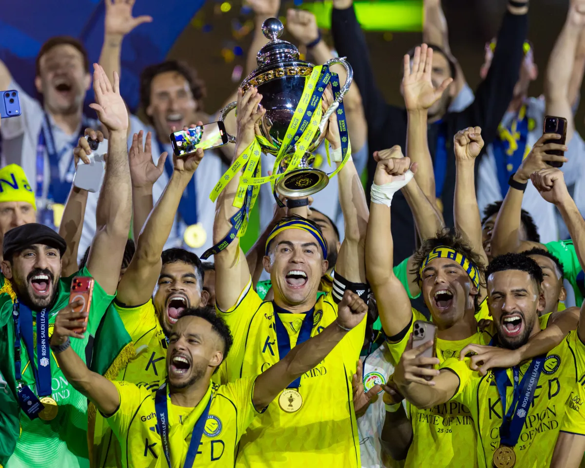 النصر يتوج بالدوري السعودي- الصورة من حساب دوري روشن السعودي على منصة إكس 