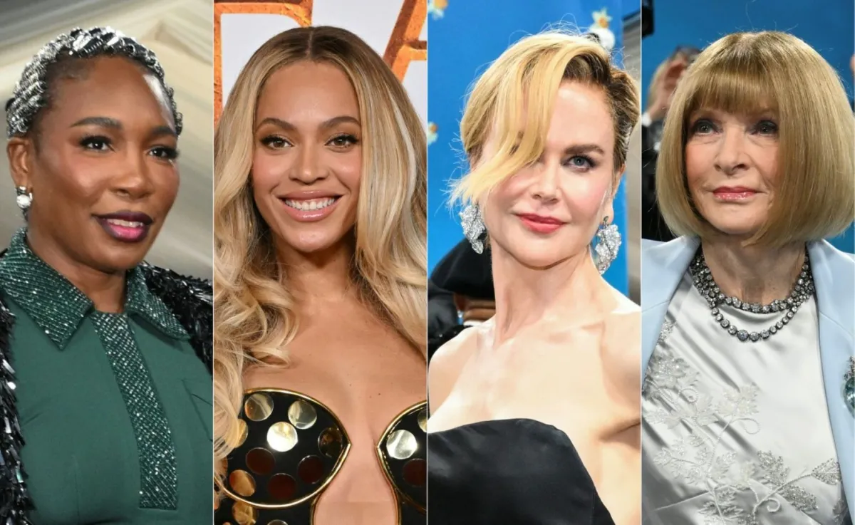صورة مجمعة تشمل فينوس ويليامزVenus Williams، بيونسيه Beyonce، نيكول كيدمان Nicole Kidman، وآنا وينتورAnna Wintour. مصدر الصورة: ANGELA WEISS / AFP