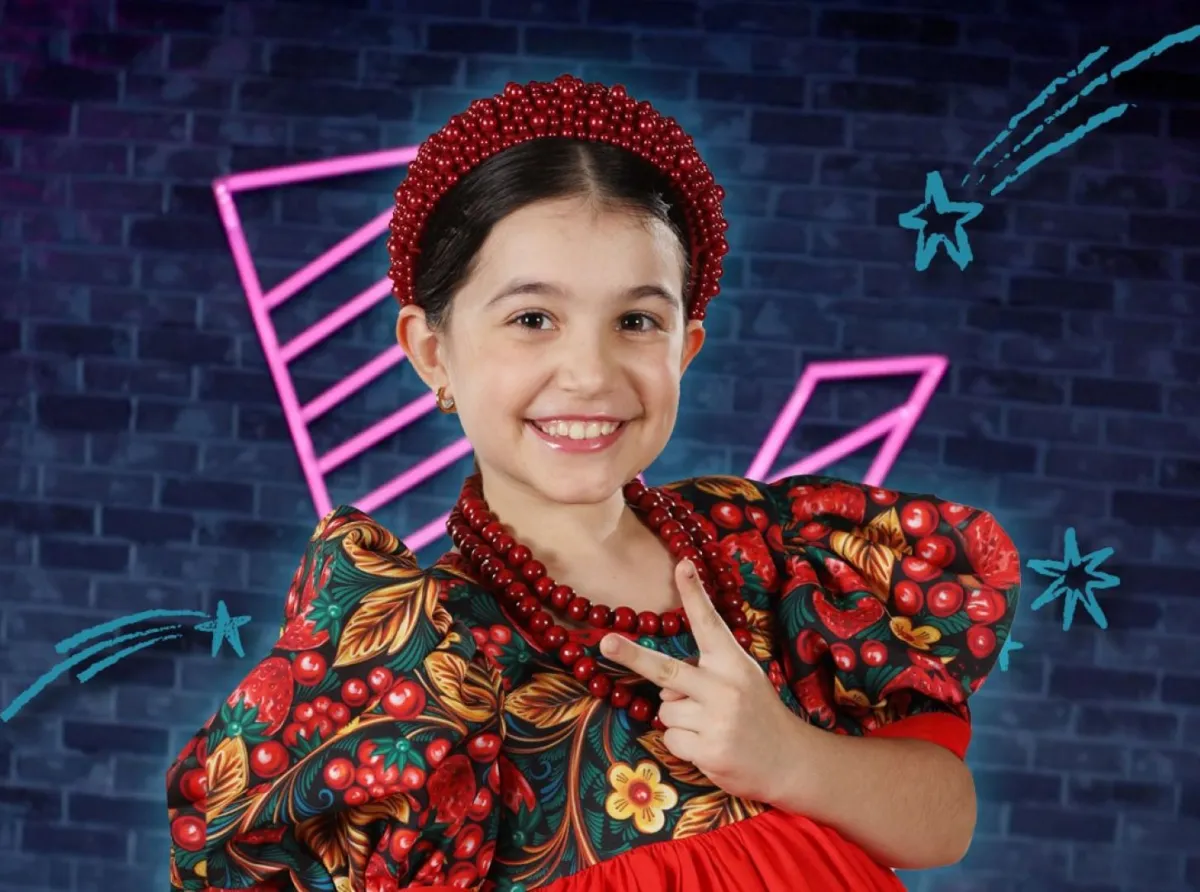 المتسابقة إيميليا جبر - الصورة من صفحة برنامج the voice kids ugn tdsf على فيسبوك