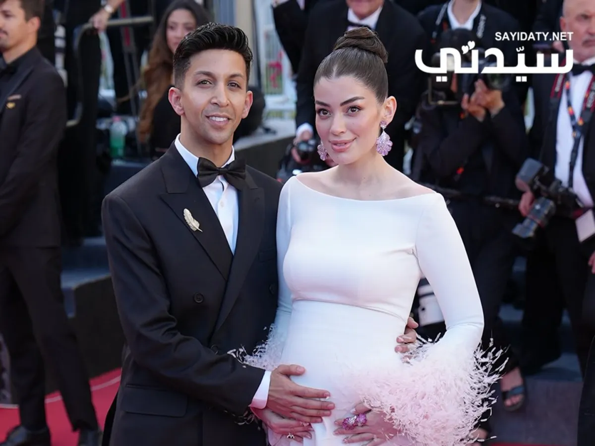 ليلى أحمد زاهر وهشام جمال من افتتاح مهرجان كان السينمائي 2026. الصورة خاصة بسيدتي من تصوير جيمي أبو نكد