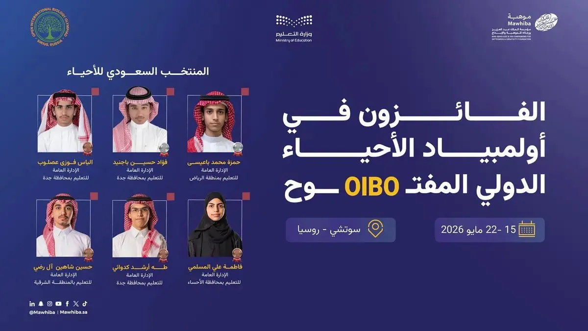 الفائزون في أولمبياد الأحياء الدولي المفتوح