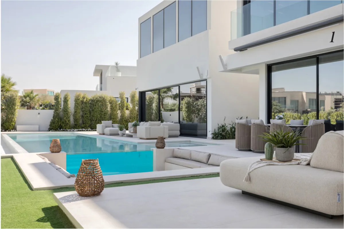 جلسة خارجية من تصميم المهندسة رشا خطار 
