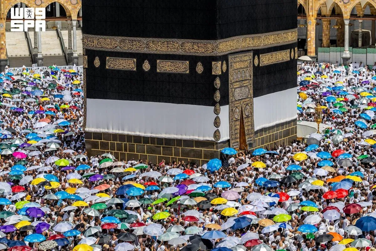 الحجاج حول الكعبة المشرفة- الصورة من واس 