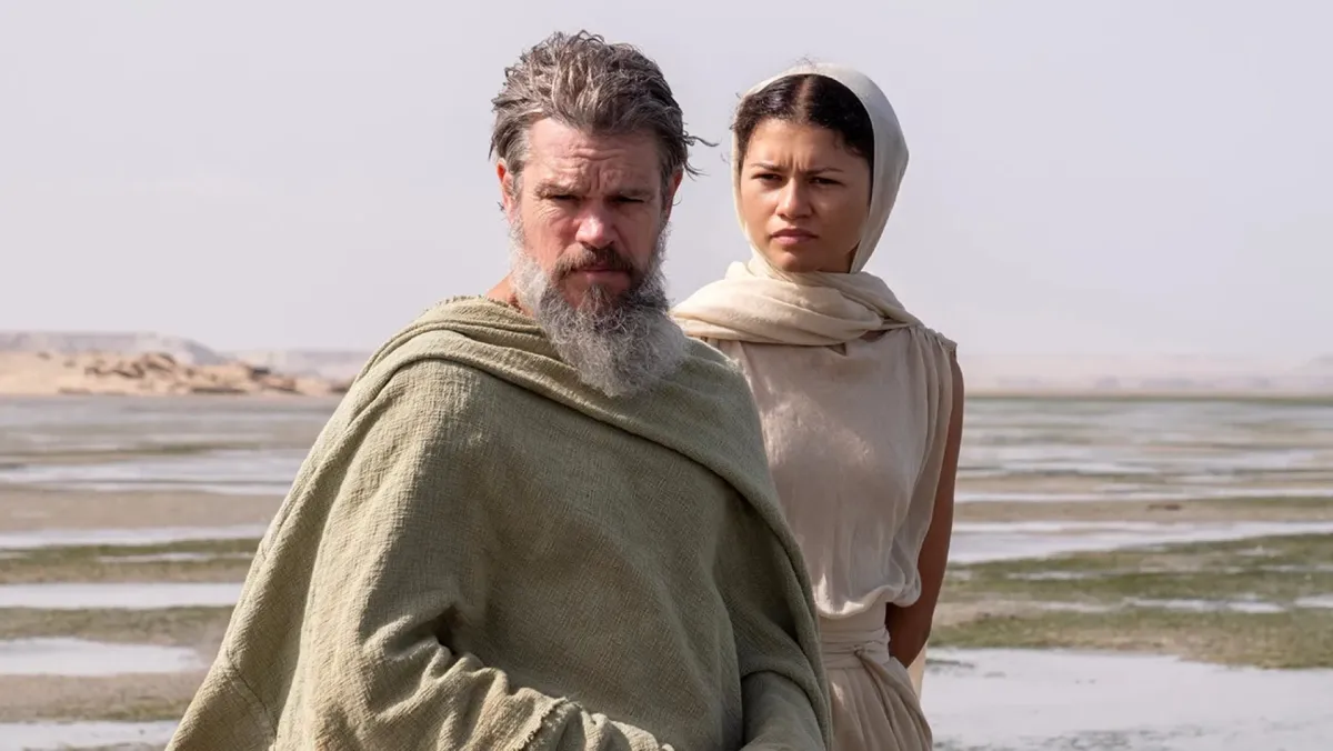 Matt Damon is Odysseus and Zendaya is Athena in 'The Odyssey.' Melinda Sue Gordon/Universal Pictures