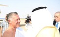 لحظة وصول الملك عبد الله الثاني بملابس الإحرام.jpg