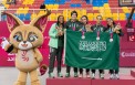 فريق السعودية لكرة السلة - سيدات 3x3 المتوج بالميدالية الفضية - (مصدر الصورة: حساب فريق السعودية على منصة إكس)