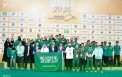 بعثة الأخضر السعودي للكاراتيه التي حققت الإنجاز العالمي التاريخي (مصدر الصورة: حساب الاتحاد السعودي للكاراتيه على منصة إكس)