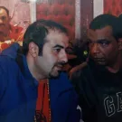 المؤلف أحمد عبد الله مع صديق عمره المخرج سامح عبد العزيز – صورة أرشيفية