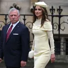 الملك عبد الله الثاني بن الحسين والملكة رانيا في دير وستمنستر بوسط لندن (King Abdullah II Ibn Al Hussein and Queen Rania at Westminster Abbey in central London). مصدر الصورة: Paul ELLIS / AFP
