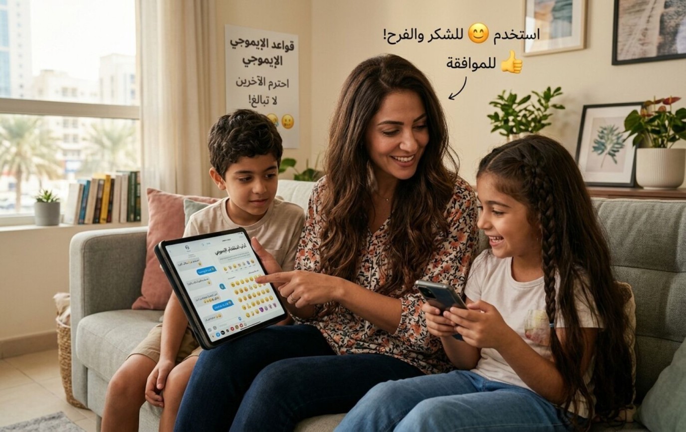 تعليم الأطفال آداب استخدام الإيموجي وكيف يتجنب الإحراج؟