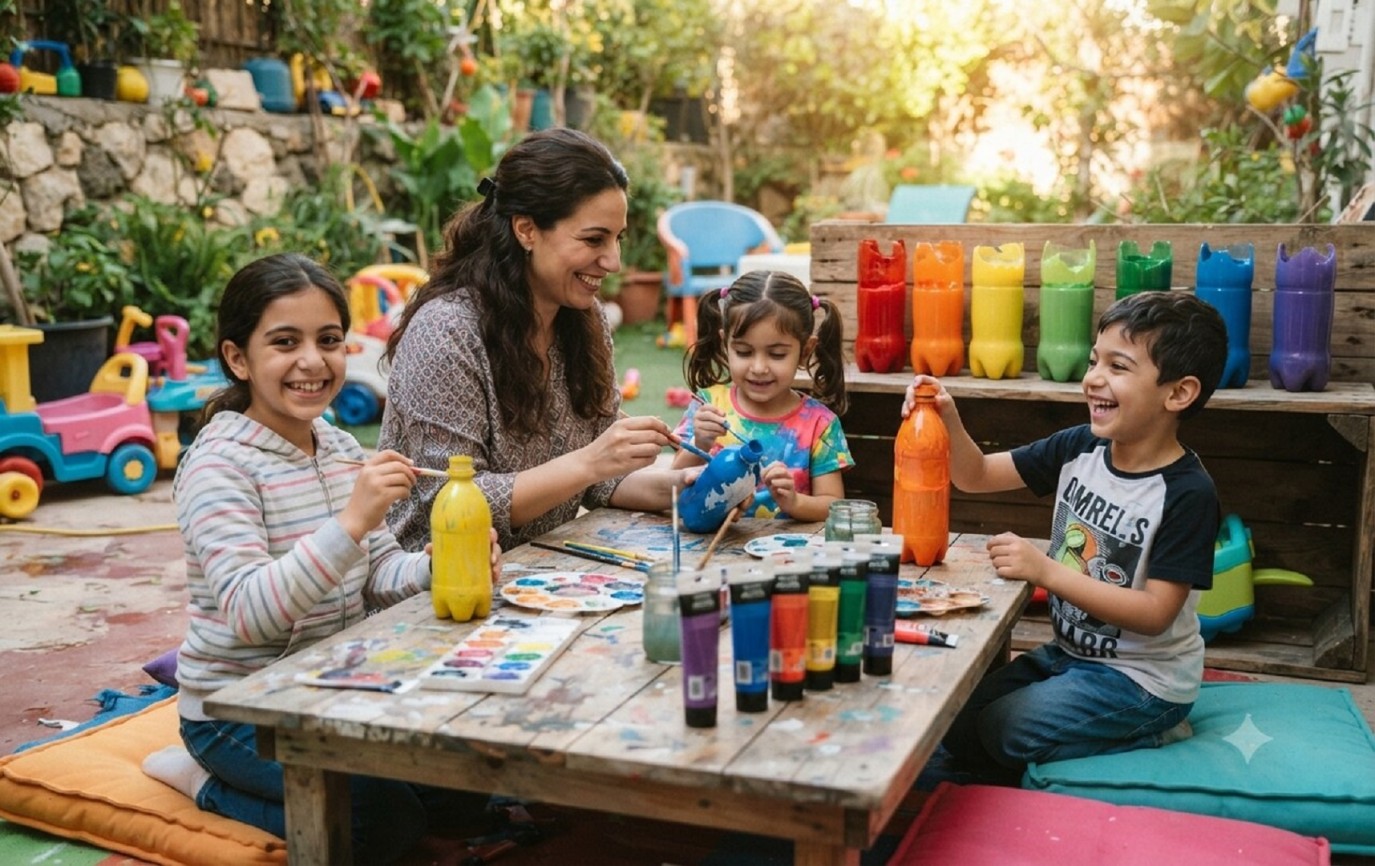 حيلة ذكية لصنع لعبة بولينج باستخدام زجاجات المياه الفارغة