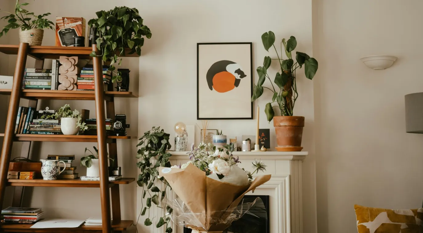 تزيين المنزل بالنباتات