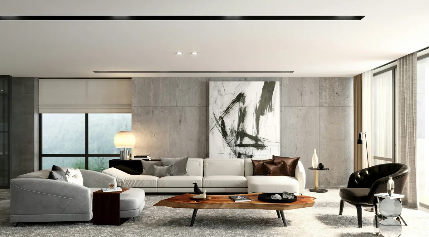 غرفة معيشة مودرن فخمة 