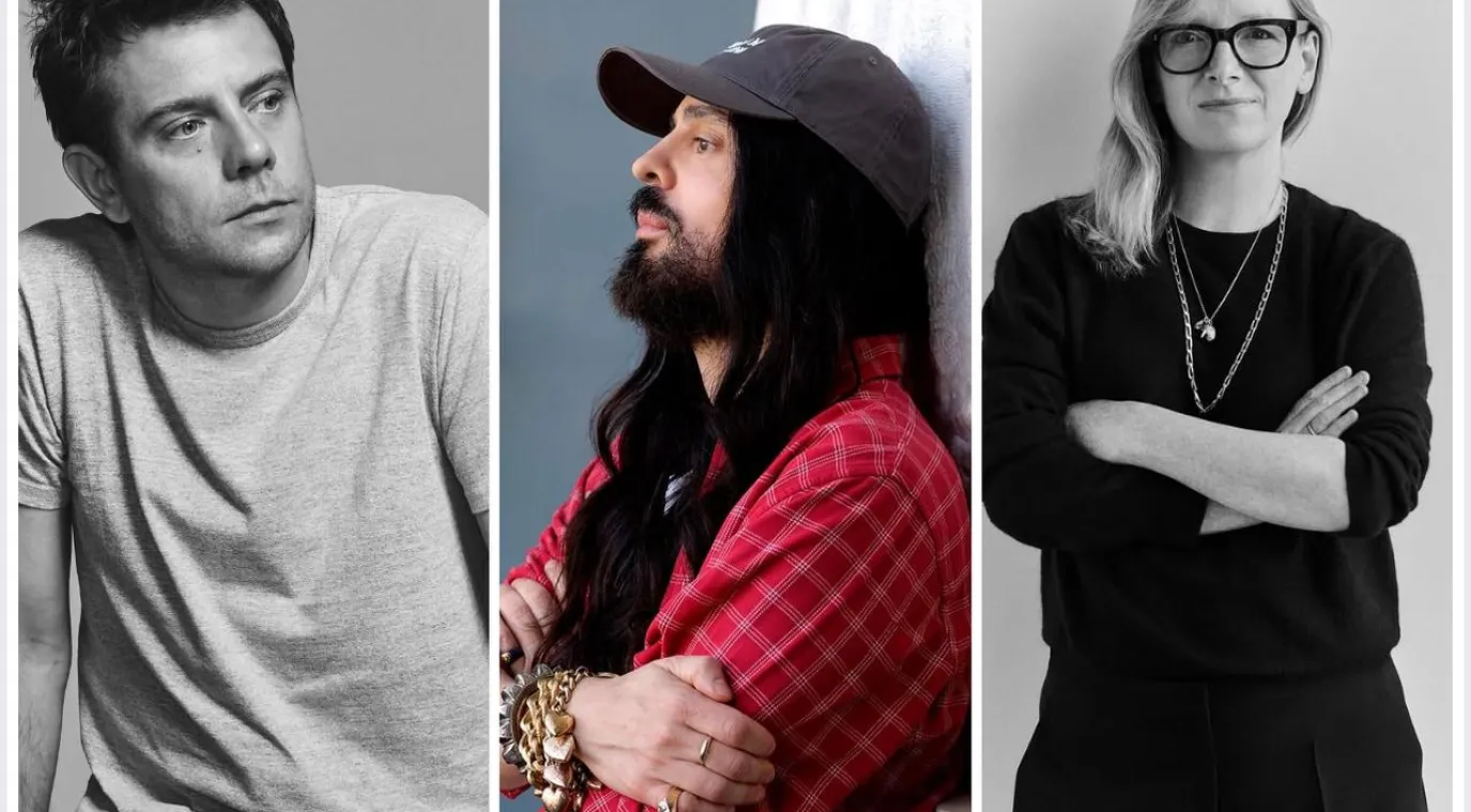 من اليمين الى اليسار: سارة بيرتون وأليساندرو ميكيلي وجوناثان أندرسون - الصور من انستغرام المدراء الابداعيين