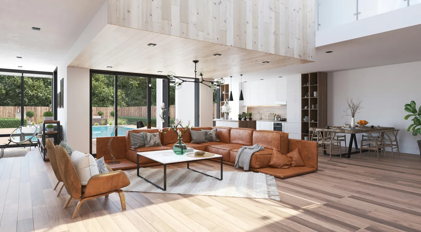 أثاث جلدي في المنزل