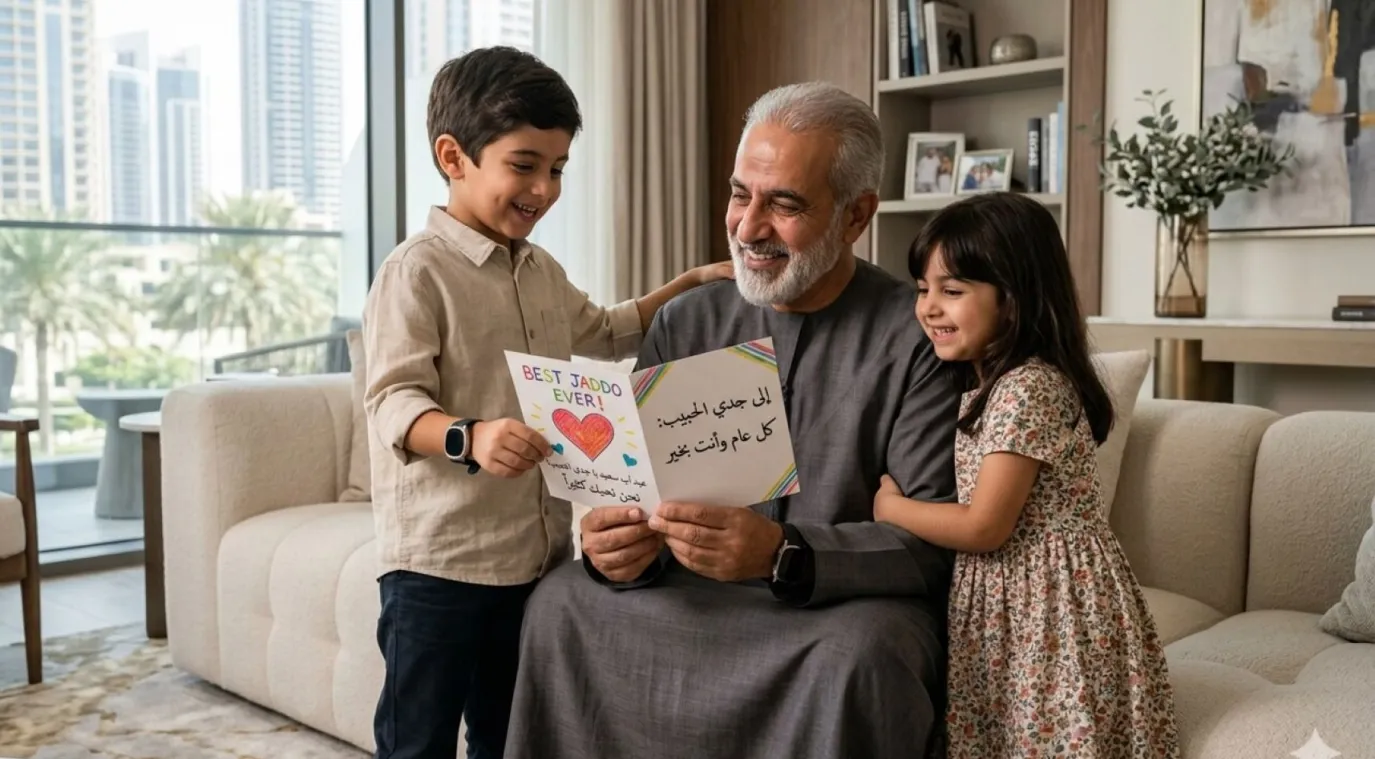 صورة  بطاقة للجد