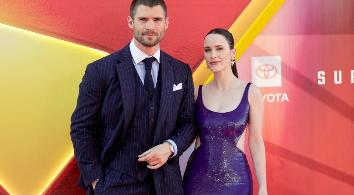 David Corenswet and Rachel Brosnahan من العرض الأول لفيلم سوبرمان - Photo by Maya Dehlin Spach / GETTY IMAGES NORTH AMERICA / Getty Images via AFP
