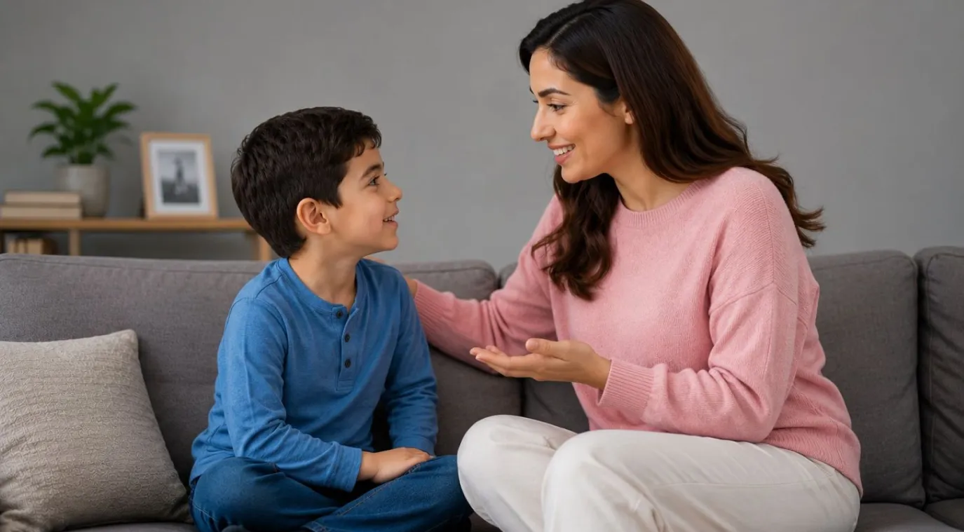 صورة تعبر عن علاقة رائعة بين أم وطفلها